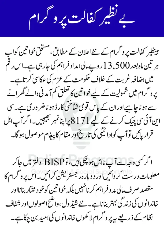 Benazir Kafaalat Program