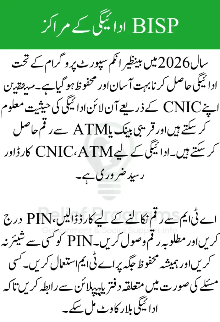 BISP Payment Centers